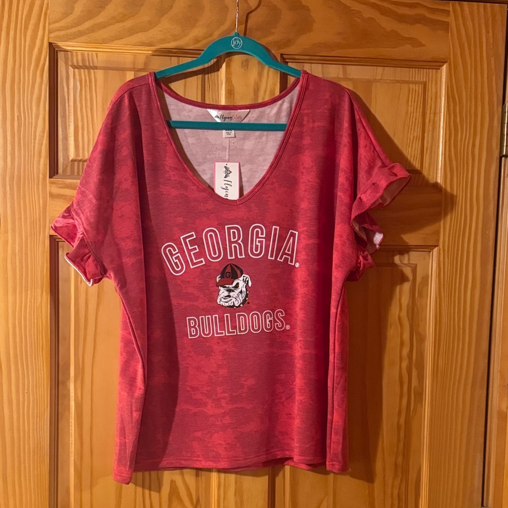 Georgia Bulldogs Women's Red Tee NWT Size XXL
